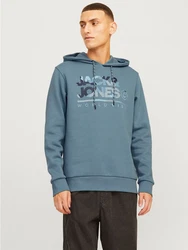 JACK & JONES Sweatshirt Kapuzenpullover JJLuke Blau