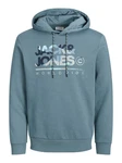 JACK & JONES Sweatshirt Kapuzenpullover JJLuke Blau