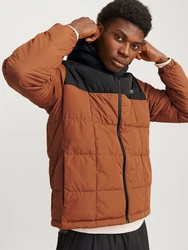 Jack & Jones Steppjacke JJBEN SQUARE HOOD JACKET Orange/Rot/Braun