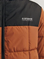 Jack & Jones Steppjacke JJBEN SQUARE HOOD JACKET Orange/Rot/Braun