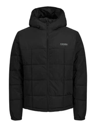 Jack & Jones Steppjacke JJBEN SQUARE HOOD JACKET Schwarz