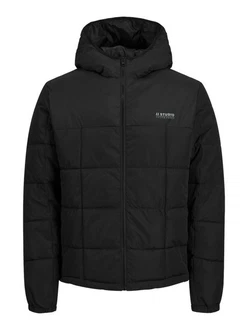 Jack & Jones Steppjacke JJBEN SQUARE HOOD JACKET Schwarz