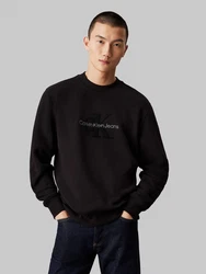 Calvin Klein Jeans Sweatshirt CHENILLE MONOLOGO CREW NECK Schwarz/Rot