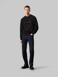 Calvin Klein Jeans Sweatshirt CHENILLE MONOLOGO CREW NECK Schwarz/Rot