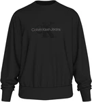 Calvin Klein Jeans Sweatshirt CHENILLE MONOLOGO CREW NECK Schwarz/Rot