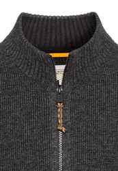 camel active Strickjacke mit Stehkragen 
