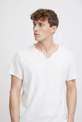 BLEND T-Shirt 'Ashton' Split Neck Tee wei