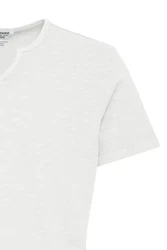 BLEND T-Shirt 'Ashton' Split Neck Tee wei
