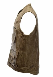 Zimmert Leather Lederweste Nilo Grau/Braun