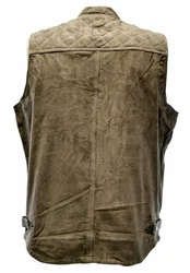 Zimmert Leather Lederweste Nilo Grau/Braun