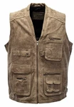 Zimmert Leather Lederweste Nilo Grau/Braun