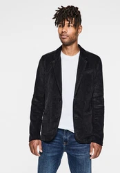 STREET ONE MEN Cordjacke mit Reverskragen Dunkelblau/Schwarz/Hellblau