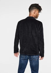 STREET ONE MEN Cordjacke mit Reverskragen Dunkelblau/Schwarz/Hellblau