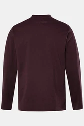 JP1880 Langarmshirt Basic V-Ausschnitt Bordeaux/Dunkelrot