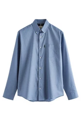 Next Langarmhemd Pflegeleichtes Button-Down-Oxford-Hemd Dunkelblau/Blau/Hellblau/Grau