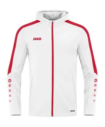 Jako Kapuzensweatshirt Kapuzenjacke Power Weiß/Rot/Schwarz