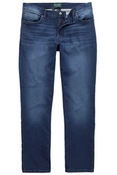 Boston Park 5-Pocket-Jeans Bauchfit Superstretch Dunkelblau/Blau/Hellblau