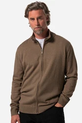 Boston Park Poloshirt Strickjacke Langarm Stehkragen 