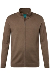 Boston Park Poloshirt Strickjacke Langarm Stehkragen 