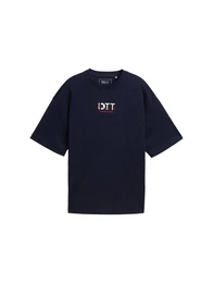 T-Shirt Oversized T-Shirt mit Stickerei mit Stickereien