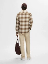 SELECTED HOMME Hemd Owen Braun/Beige