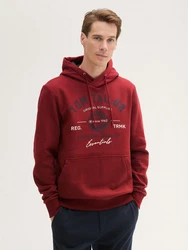 TOM TAILOR Sweatshirt Dunkelrot/Rot/Braun