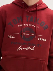 TOM TAILOR Sweatshirt Dunkelrot/Rot/Braun