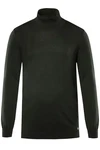 JP1880 Rundhalspullover FLEXNAMIC Merino Mix Dunkelgrün/Schwarz
