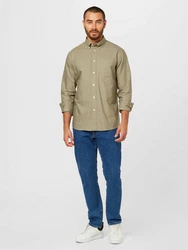 SELECTED HOMME Langarmhemd Rick (1-tlg) beige