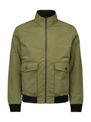 NO EXCESS Bomberjacke Outdoorjacke Kurze Steppjacke Dunkelgrün/Grün/Khaki
