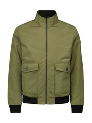 NO EXCESS Bomberjacke Outdoorjacke Kurze Steppjacke Dunkelgrün/Grün/Khaki
