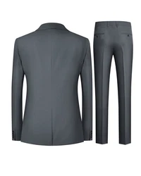 Allthemen Anzug Businessanzug Slim Fit Herren Dunkelblau/Dunkelgrau/Grau