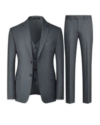 Allthemen Anzug Businessanzug Slim Fit Herren Dunkelblau/Dunkelgrau/Grau