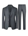 Allthemen Anzug Businessanzug Slim Fit Herren Dunkelblau/Dunkelgrau/Grau