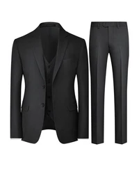 Allthemen Anzug Businessanzug Slim Fit Herren Dunkelgrau/Schwarz/Grau