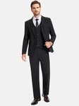 Allthemen Anzug Businessanzug Slim Fit Herren Dunkelgrau/Schwarz/Grau