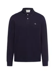 GANT Poloshirt REGULAR SHIELD LONGSLEEVE PIQUE RUGGER Dunkelblau/Blau