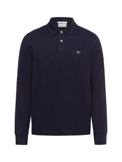 GANT Poloshirt REGULAR SHIELD LONGSLEEVE PIQUE RUGGER Dunkelblau/Blau GANT Poloshirt REGULAR SHIELD LONGSLEEVE PIQUE RUGGER Dunkelblau/Blau