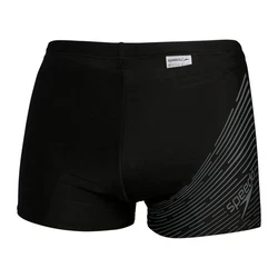 Speedo Badehose Medley Logo Aquashort Schwarz/USA Kohlengrau