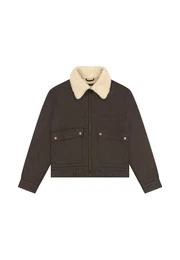 Lederjacke AVIATOR mit Grtelschlaufen am Saum