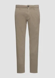 Stoffhose Regular Fit: Strukturierte Chino aus Baumwollstretch Garment Dye