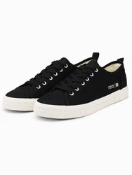 OMBRE Schnürschuhe Sneaker Schwarz/Creme
