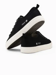OMBRE Schnürschuhe Sneaker Schwarz/Creme