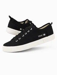 OMBRE Schnürschuhe Sneaker Schwarz/Creme