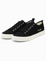 OMBRE Schnürschuhe Sneaker Schwarz/Creme