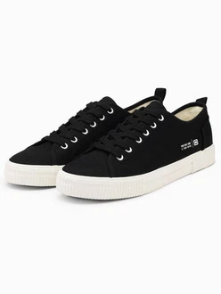 OMBRE Schnürschuhe Sneaker Schwarz/Creme