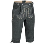 PAULGOS Trachtenhose Herren Lederhose Kniebund mit Trägern Dunkelgrau/Khaki/Dunkelblau/Dunkelgrün/Schwarz/Grau