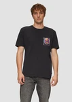 QS Kurzarmshirt Schwarz/Gelb/Mischfarben/Lila