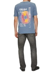 QS Kurzarmshirt Blau/Hellblau
