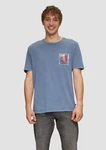 QS Kurzarmshirt Blau/Hellblau